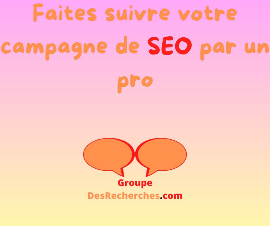 Faites suivre votre campagne de SEO par un pro
